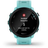 Garmin Forerunner 55, Smartwatch türkis/schwarz, 42 mm, Silikon-Armband