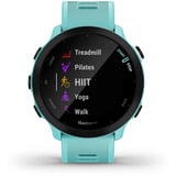 Garmin Forerunner 55, Smartwatch türkis/schwarz, 42 mm, Silikon-Armband