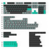 Keychron Cherry Profile Double-Shot PBT Full Keycap-Set - Hacker Mint, Tastenkappe grau/mint, 219 Stück, ANSI & UK ISO Layout