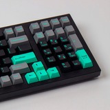 Keychron Cherry Profile Double-Shot PBT Full Keycap-Set - Hacker Mint, Tastenkappe grau/mint, 219 Stück, ANSI & UK ISO Layout