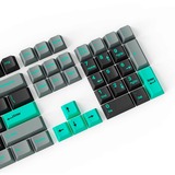 Keychron Cherry Profile Double-Shot PBT Full Keycap-Set - Hacker Mint, Tastenkappe grau/mint, 219 Stück, ANSI & UK ISO Layout