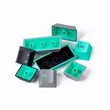 Keychron Cherry Profile Double-Shot PBT Full Keycap-Set - Hacker Mint, Tastenkappe grau/mint, 219 Stück, ANSI & UK ISO Layout