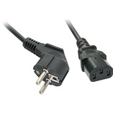 Lindy Netzkabel Schutzkontakt an C13, Stromversorgung schwarz, 3m