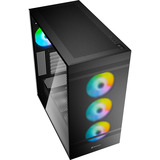 Sharkoon Rebel C50 RGB Generalüberholt, Tower-Gehäuse schwarz, Gehärtetes Glas