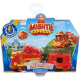 Spin Master Mighty Express Motorisierter Zug Frachter Nick mit Güterwaggon, Spielfahrzeug rot/gelb