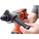 BLACK+DECKER Akku-Kombihammer BCD900E2K, 18Volt, Bohrhammer orange/schwarz, 2x 2,5Ah Li-Ionen-Akku