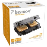 Bestron Kontaktgrill 3-in-1 ASG90XXL schwarz/silber, 900 Watt