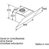 Bosch DWK98PR60 Serie | 8, Dunstabzugshaube silber/schwarz, Home Connect