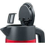 Bosch DesignLine TWK4P434, Wasserkocher rot/grau, 1,7 Liter