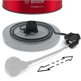 Bosch DesignLine TWK4P434, Wasserkocher rot/grau, 1,7 Liter