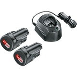 Bosch Heimwerken & Garten Starter-Set 12V (2x 1,5Ah + GAL 1210 CV) schwarz, 2x Akku + Ladegerät