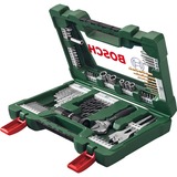 Bosch Heimwerken & Garten V-Line TiN-Bohrer- und Bit-Set, 83-teilig, Bohrer- & Bit-Satz grün, mit Rollgabelschlüssel