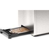 Bosch Home Kompakt-Toaster DesignLine TAT3P420DE edelstahl/schwarz, 970 Watt, für 2 Scheiben Toast