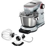 Bosch Home MUM9AX5S00 Küchenmaschine OptiMUM silber, 1.500 Watt, Serie 8, integrierte Waage, Timer, Profi-Patisserie-Set
