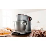 Bosch Home MUM9AX5S00 Küchenmaschine OptiMUM silber, 1.500 Watt, Serie 8, integrierte Waage, Timer, Profi-Patisserie-Set
