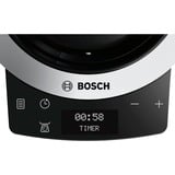 Bosch Home MUM9AX5S00 Küchenmaschine OptiMUM silber, 1.500 Watt, Serie 8, integrierte Waage, Timer, Profi-Patisserie-Set
