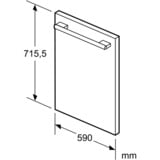 Bosch Home Türfront KUZ20SX0, Türverkleidung edelstahl
