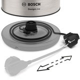 Bosch Home Wasserkocher DesignLine TWK3P420 edelstahl/schwarz, 1,7 Liter