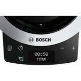 Bosch MUM9AX5S00 Küchenmaschine OptiMUM silber, 1.500 Watt, Serie 8, integrierte Waage, Timer, Profi-Patisserie-Set