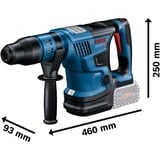 Bosch PRO Akku-Bohrhammer BITURBO GBH 18V-36 C Professional blau/schwarz, 2x Akku ProCORE18V 8,0Ah, Bluetooth Modul, im Koffer