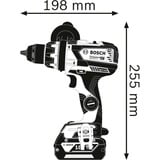 Bosch Professional Akku-Bohrschrauber GSR 18V-110 C Professional solo, 18Volt blau/schwarz, ohne Akku und Ladegerät, L-BOXX