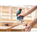 Bosch Professional Akku-Kantenfräse GKF 12V-8 Professional, 12Volt, Oberfräse blau/schwarz, 2x Li-Ionen Akku 3,0Ah