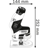 Bosch Professional Akku-Kantenfräse GKF 12V-8 Professional solo, 12Volt, Oberfräse blau/schwarz, ohne Akku und Ladegerät, in L-BOXX