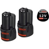 Bosch Professional Akku-Schlagschrauber GDS 12V-115 Professional, 12Volt blau/schwarz, 2x Li-Ionen Akku 3,0Ah, in L-BOXX