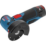 Bosch Professional Akku-Winkelschleifer GWS 12V-76 Professional, 12Volt blau/schwarz, 2x Li-Ionen Akku 3,0Ah, in L-BOXX