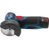 Bosch Professional Akku-Winkelschleifer GWS 12V-76 Professional, 12Volt blau/schwarz, 2x Li-Ionen Akku 3,0Ah, in L-BOXX