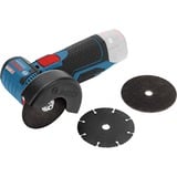Bosch Professional Akkuwinkelschleifer GWS 10,8/12-76 V-EC blau, ohne Akku und Ladegerät, in L-BOXX