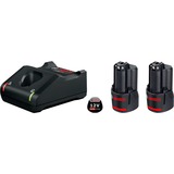 Bosch Professional PRO Starter-Set 12V (2x GBA 12V 3.0Ah + GAL 12V-40 Professional) schwarz, 2x Akku + Ladegerät
