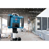 Bosch Professional Rotationslaser GRL 300 HV Professional blau/schwarz, rote Laserlinie und Lotpunkt, mit Halterung, Baustativ, Laser-Empfänger, im Koffer