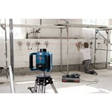 Bosch Professional Rotationslaser GRL 300 HV Professional blau/schwarz, rote Laserlinie und Lotpunkt, mit Halterung, Baustativ, Laser-Empfänger, im Koffer