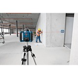 Bosch Professional Rotationslaser GRL 300 HV Professional blau/schwarz, rote Laserlinie und Lotpunkt, mit Halterung, Baustativ, Laser-Empfänger, im Koffer