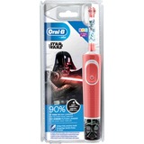 Braun Oral-B Vitality 100 Kids Star Wars, Elektrische Zahnbürste rot/weiß