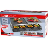 Clatronic 2-in-1 Raclette-Grill RG 3518 schwarz/edelstahl