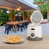 Clatronic Fondue-Fritteuse FFR 2916 weiß/silber
