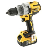 DEWALT Akku-Bohrschrauber DCD991P2, 18 Volt gelb/schwarz, 2x Li-Ion XR Akku 5,0Ah, T STAK-Box