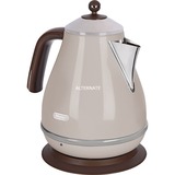 DeLonghi Icona Vintage KBOV 2001.BG , Wasserkocher creme/chrom, 1,7 Liter