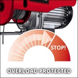 EINHELL Seilhebezug TC-EH 500, Seilwinde rot, 800 Watt