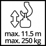 EINHELL Seilhebezug TC-EH 500, Seilwinde rot, 800 Watt