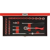 GEDORE Red Steckschlüssel-Satz 1/4", 32-teilig rot, mit Umschalt-Knarre, SW 4mm - 13mm