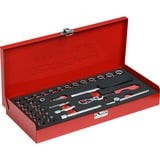 GEDORE Red Steckschlüssel-Satz 1/4", 33-teilig rot, mit Umschalt-Knarre, SW 4mm - 13mm
