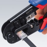 KNIPEX Crimpzange 97 51 10 blau/rot, für RJ-11/12 und RJ-45-Stecker