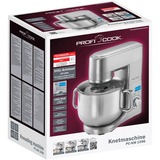 ProfiCook Knetmaschine PC-KM 1096, Küchenmaschine edelstahl, 1.500 Watt