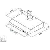 Respekta DH 640 IXL, Dunstabzugshaube inox