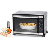 Rommelsbacher Back- und Grillgerät BG 1805/E, Mini-Backofen edelstahl/schwarz