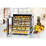 Rommelsbacher Dörrautomat DA 1000 edelstahl/schwarz, 1.000 Watt, Dörrfläche 39,4cm x 38cm pro Ebene