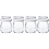 Steba Joghurtgläser, für Joghurt-Maker JM 3, Glas transparent/weiß, 8 Stück
